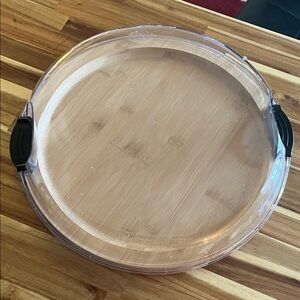 Farberware Bamboo Tray with Clear Lid